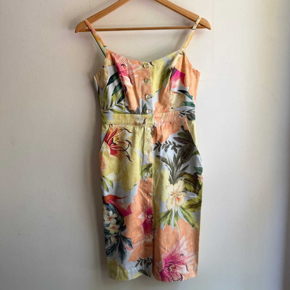 Farm Rio for Anthro Women's Summer Dress Tropical Floral Print XS
